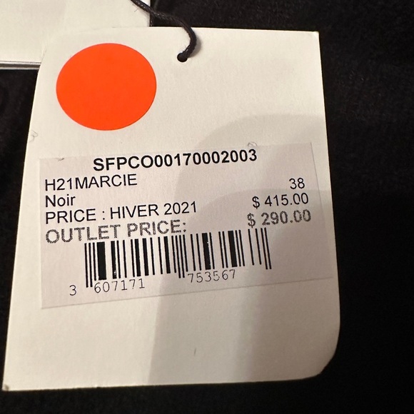 Sandro Marcie Long Sleeve Cashmere Romper - NWT - Size 38 (US 6) - Picture 12 of 14